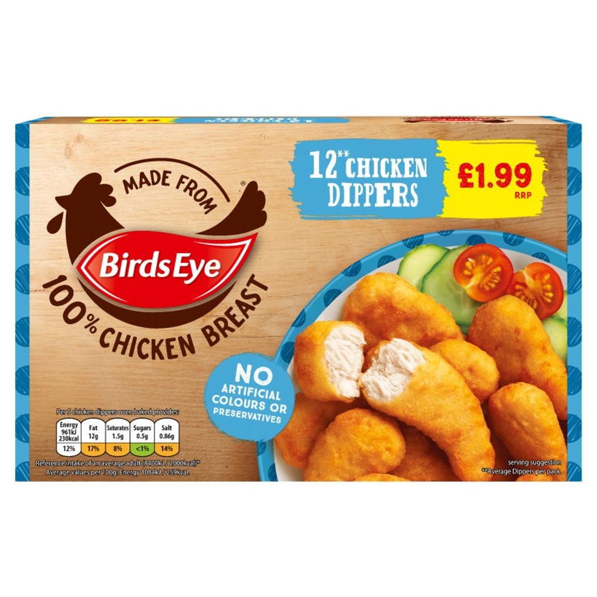 Birds Eye 12 Chicken Dippers 220g