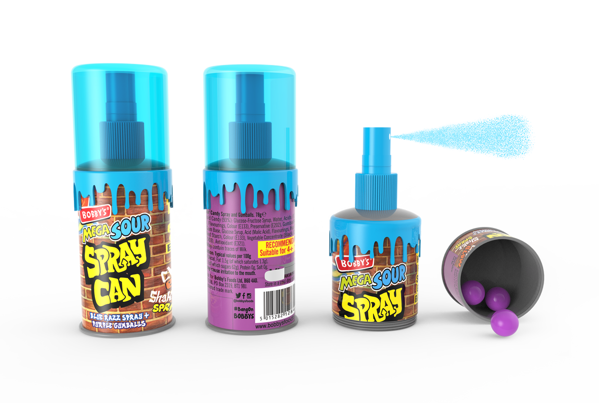 Bobby's Mega Sour Spray Can to bring fresh twist in convenience confectionery