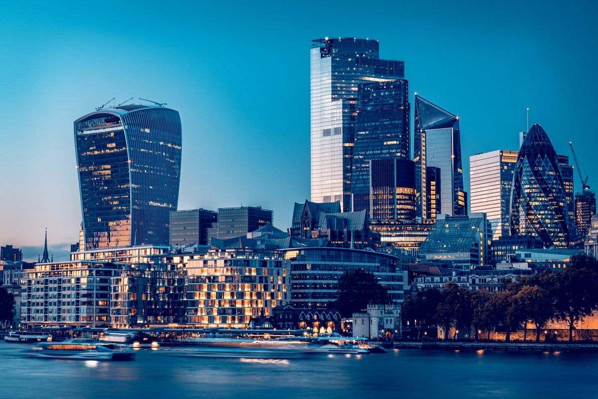 City of London's financial district seen from London city hall