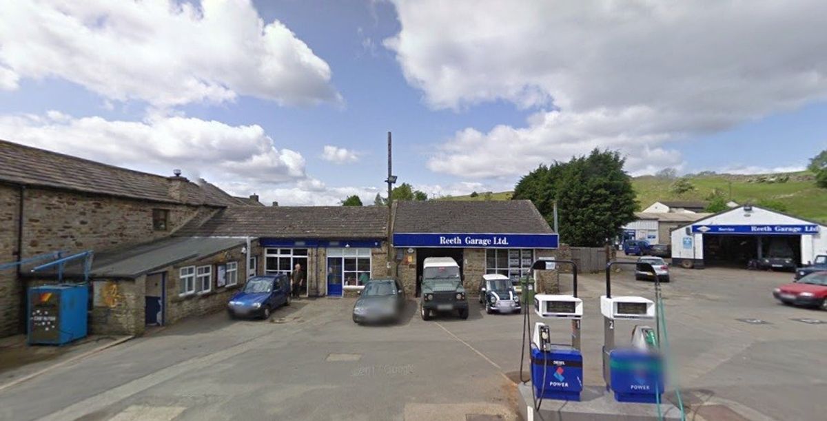 Forecourt, Petrol station, Yorkshire Dales