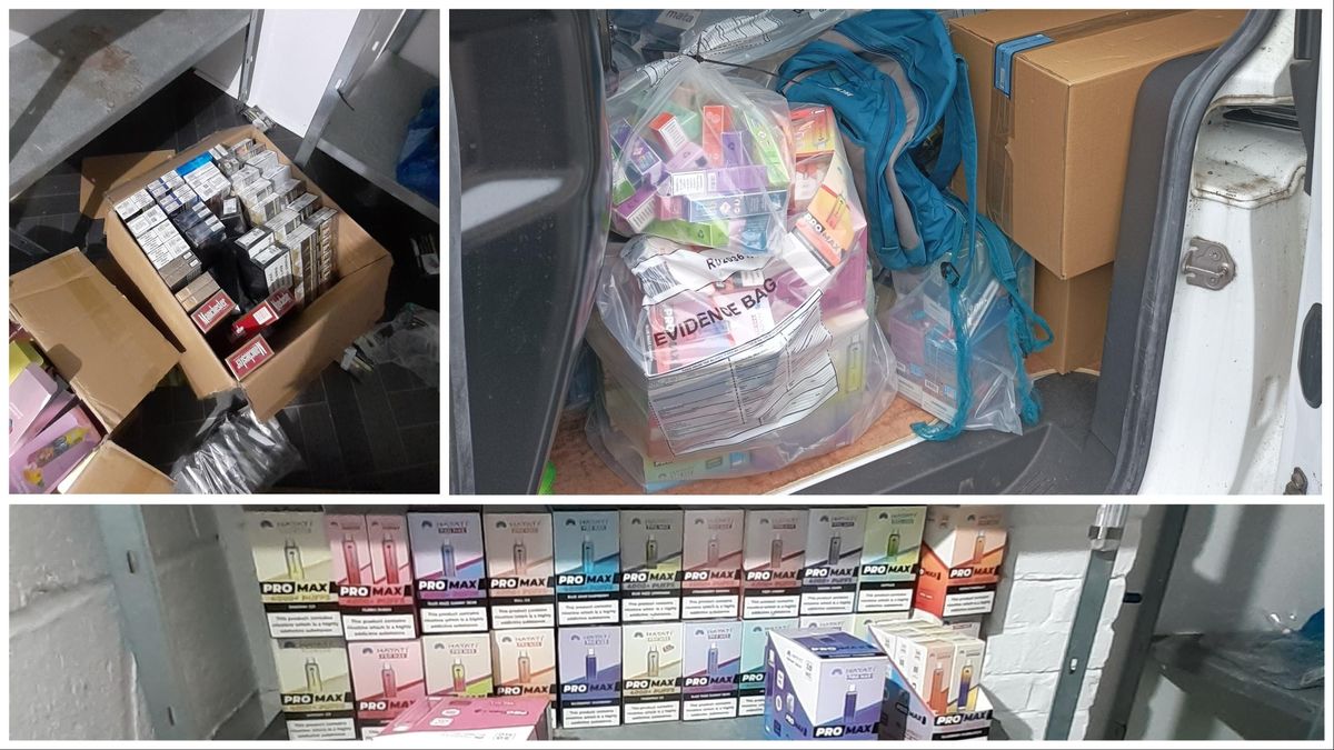 Thousands of illegal vapes, cigarettes seized