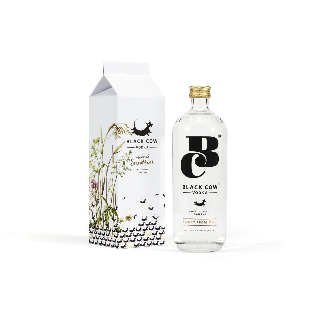 Milk vodka brand Black Cow launches new premium 'Milk Carton' packaging