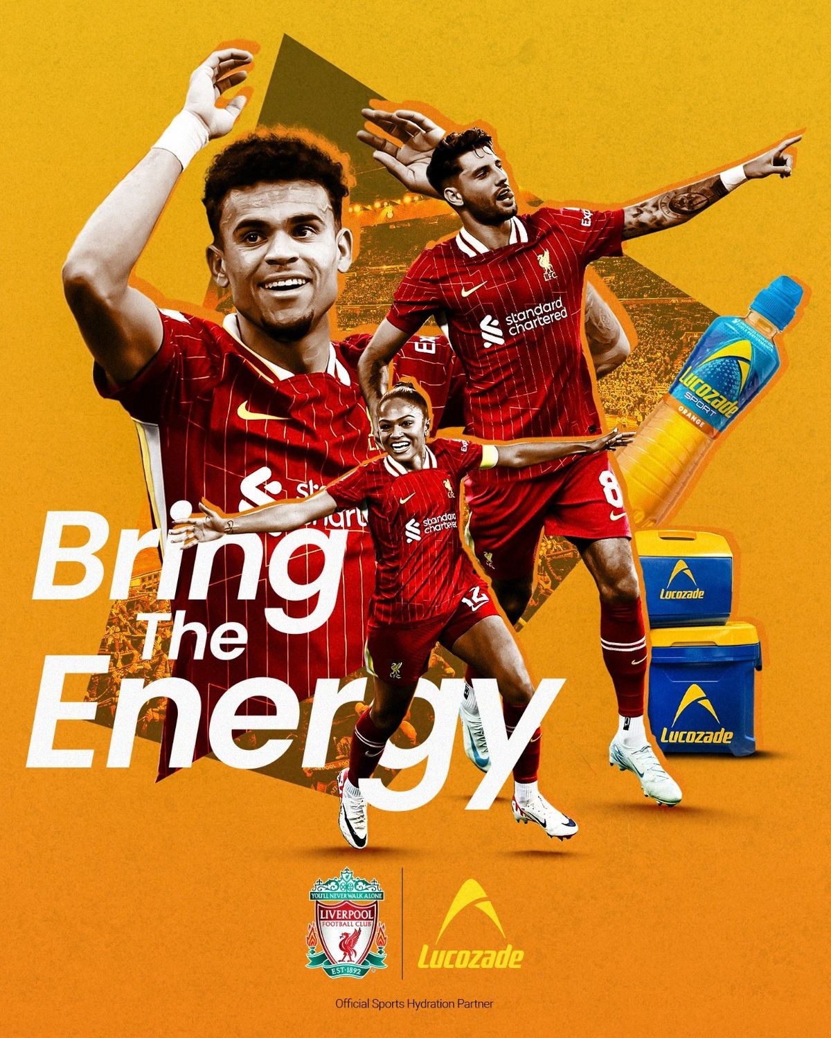 Lucozade announced as Liverpool FC’s official sport hydration partner