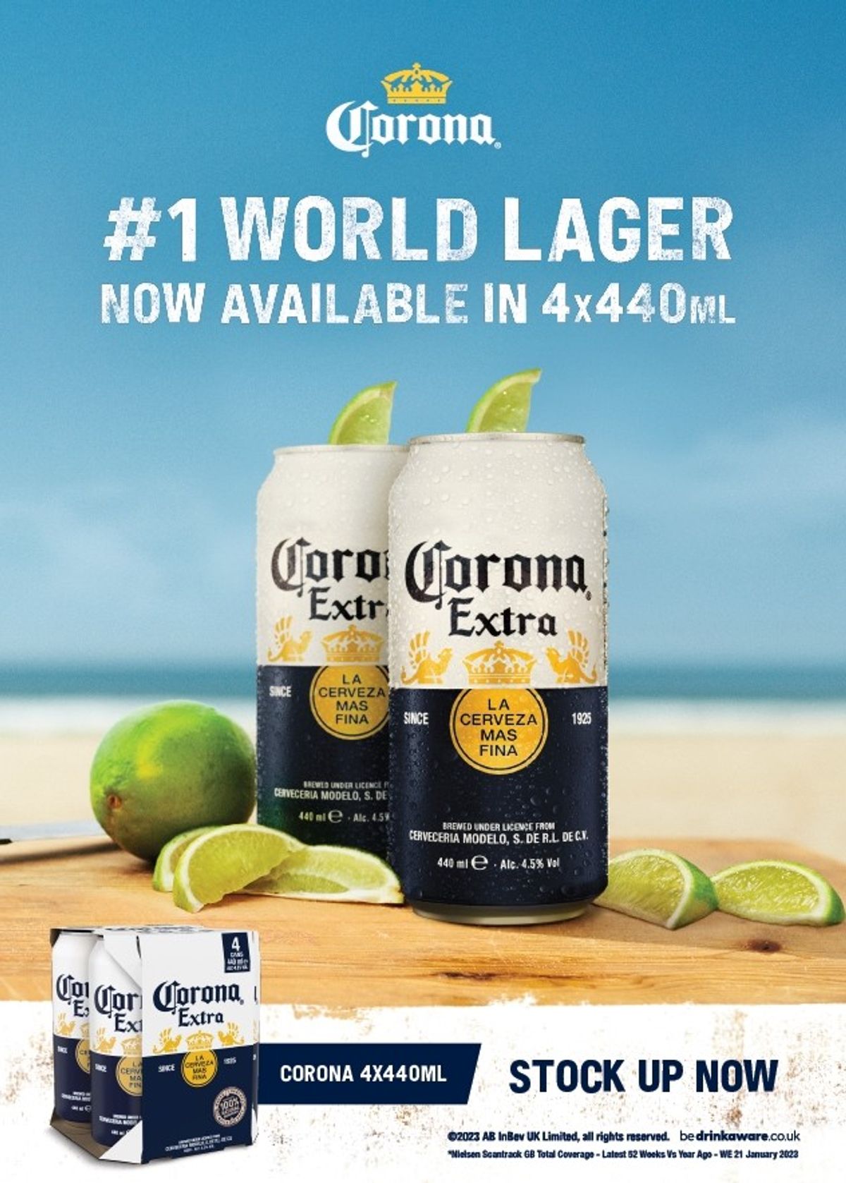 Corona launches 4x440ml pack in wholesale and convenience