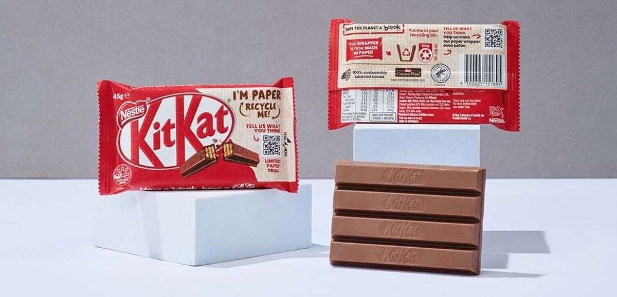 Nestlé trials recyclable paper packs for KitKat