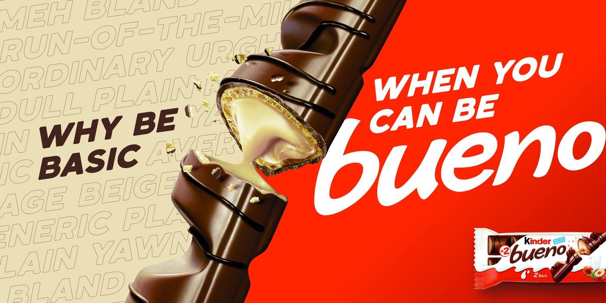 Kinder Bueno targets Gen Z with ‘Why be basic, when you can be Bueno’ campaign 