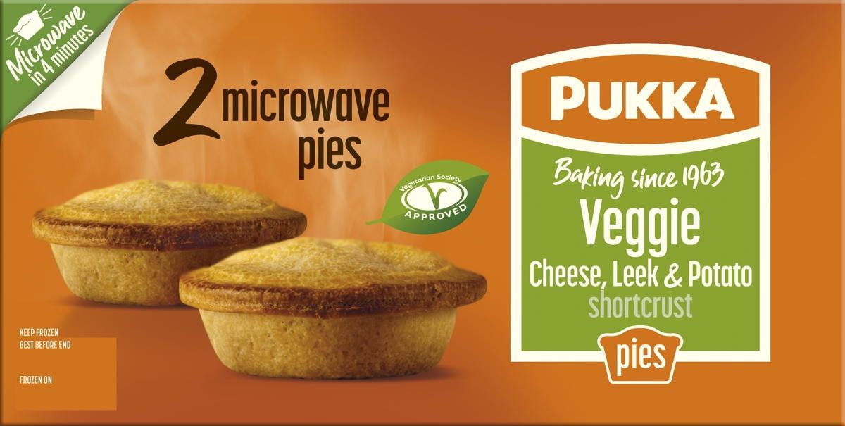 Pukka takes its Veggie pie into frozen, microwaveable format