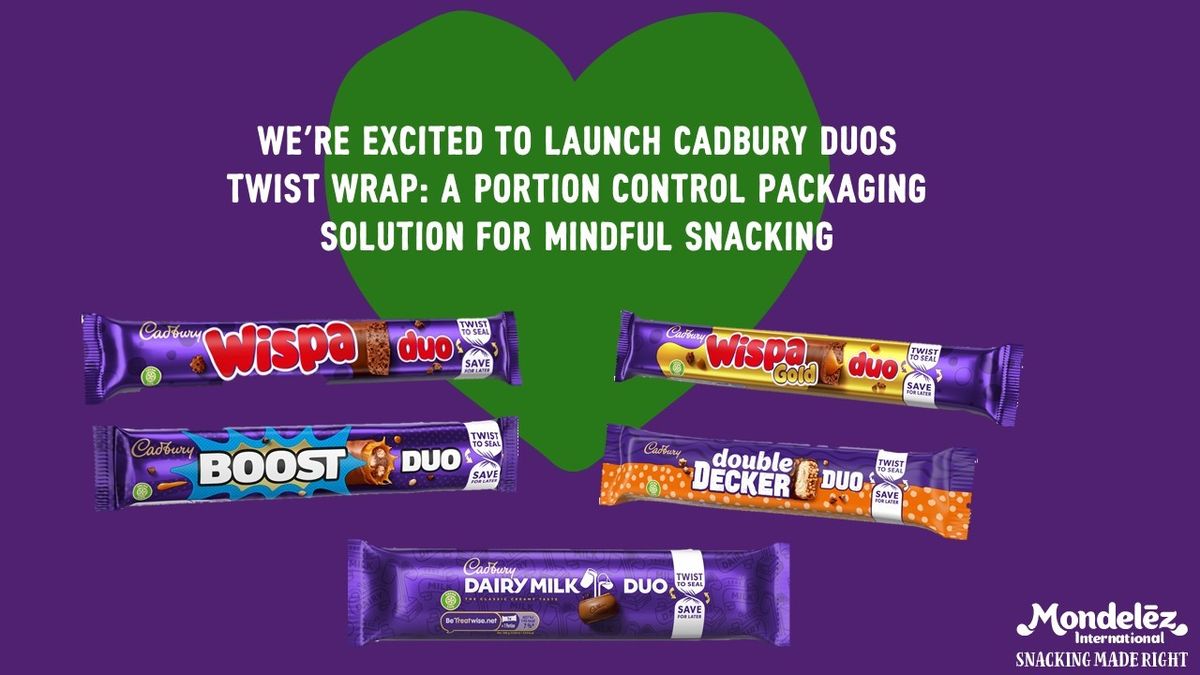 Mondelēz unveils unique Twist & Seal packaging for Cadbury Duos