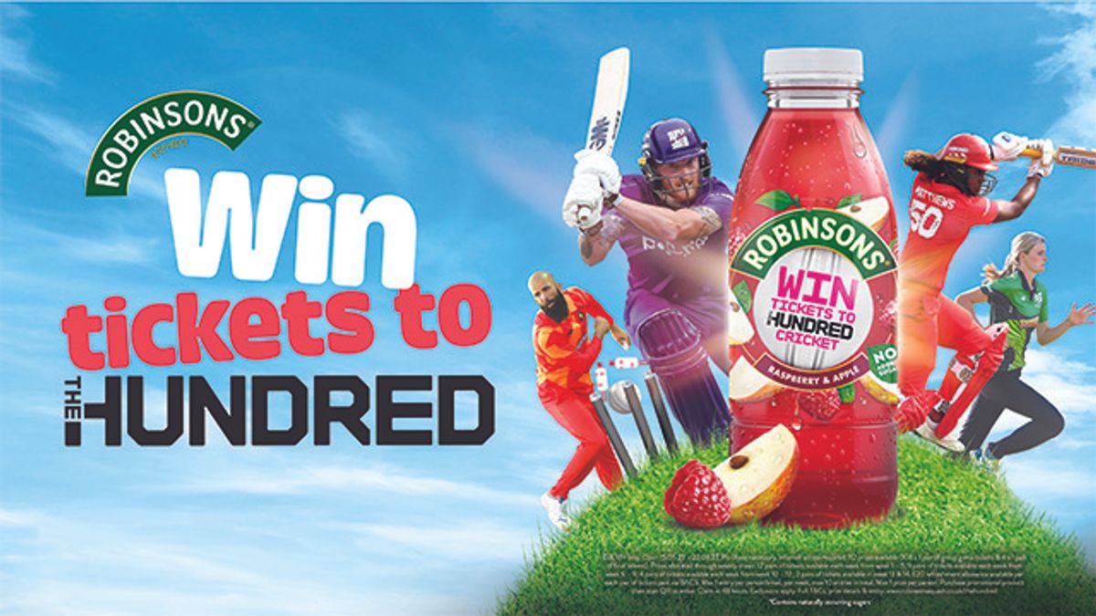 Robinsons Ready To Drink and The Hundred partner with chance to win retailer tickets