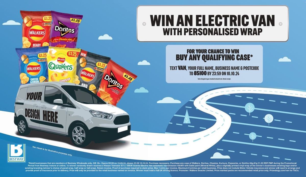 Walkers, Bestway bring back retailer Win A Van competition – with a twist