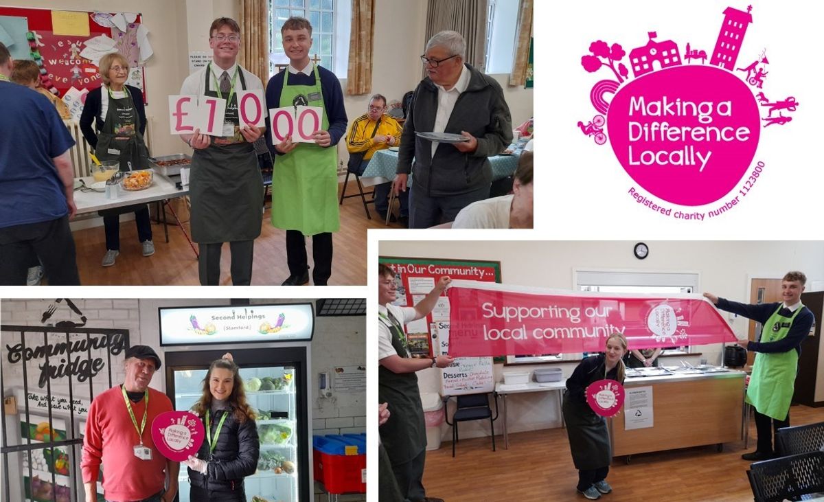 Stamford Nisa Local donates £1,000 to food charity