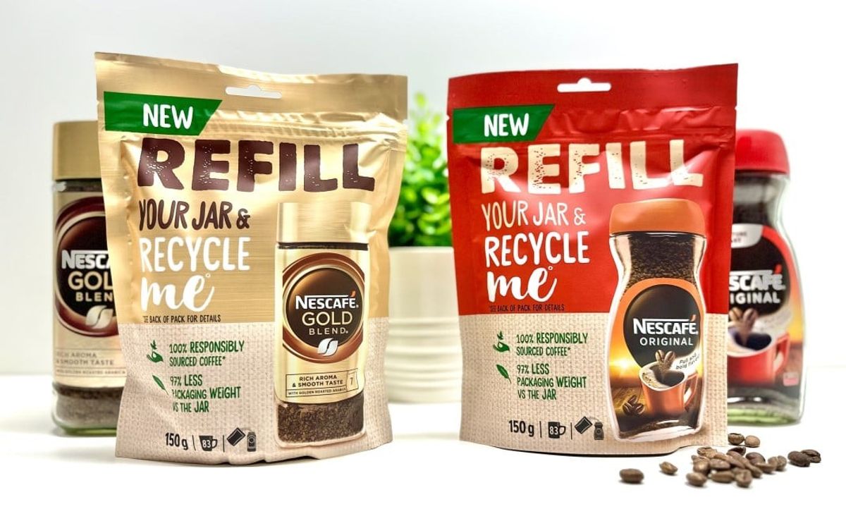 Nescafé introduces new refill pouch with less packaging