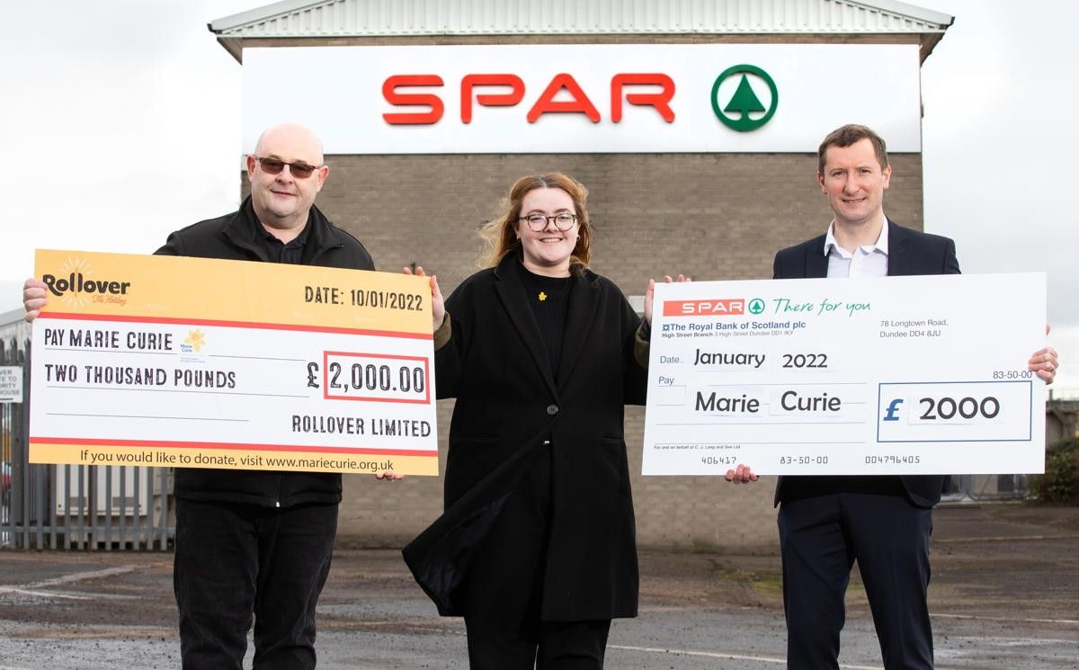 Rollover's charity partnership with SPAR Scotland raises £4,000 to Marie Curie