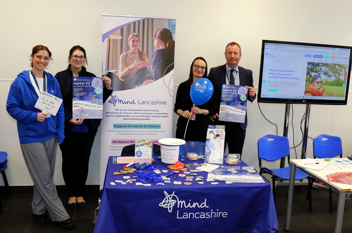 James Hall and Lancashire Mind mark World Mental Health Day