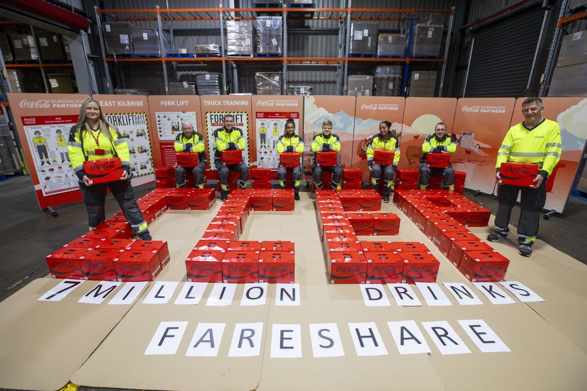 CCEP celebrates 7m drink donations with FareShare