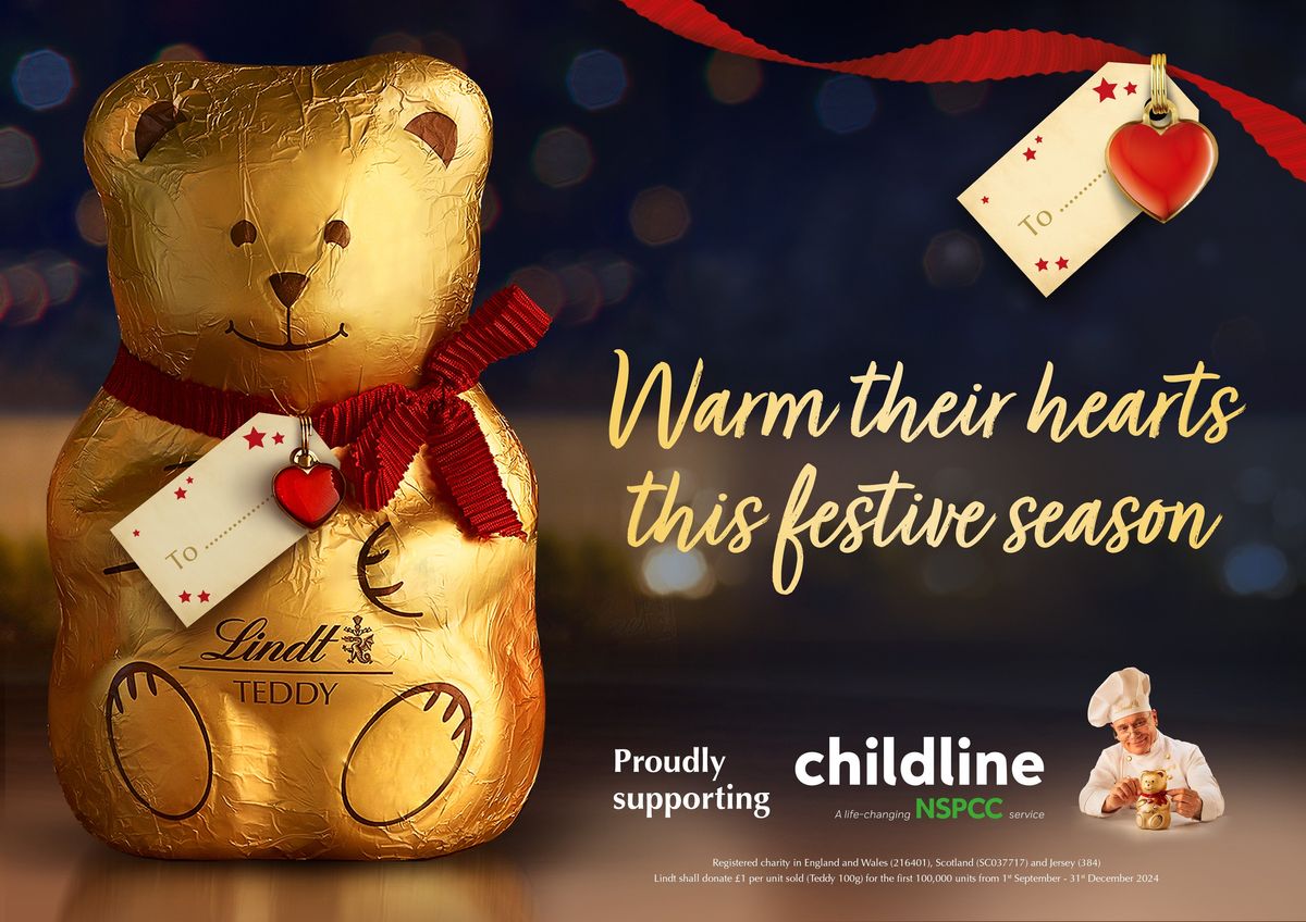 Lindt TEDDY raising funds for NSPCC this Christmas