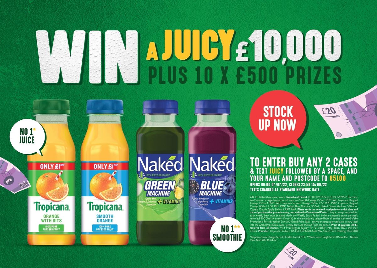 Tropicana offers retailers juicy prizes for a second summer