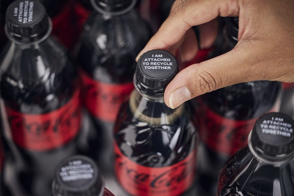 Coca-Cola extends roll out of new attached caps to 500ml bottles