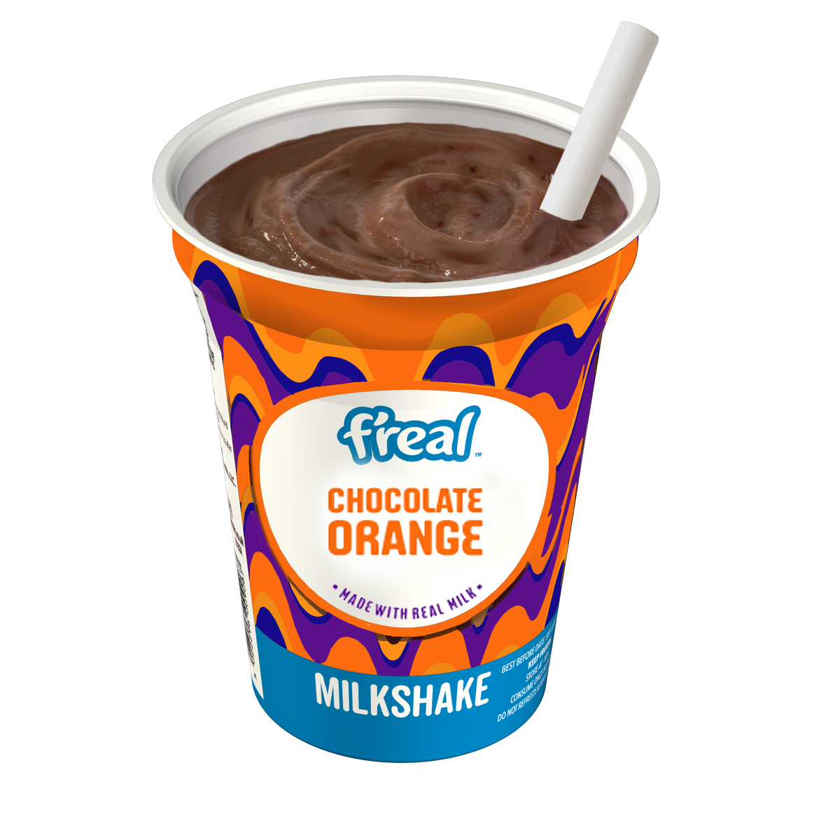 New limited-edition f’real Chocolate Orange flavour milkshake