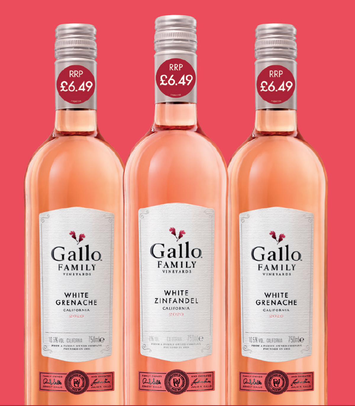 Gallo family vineyards introduce price mark labels