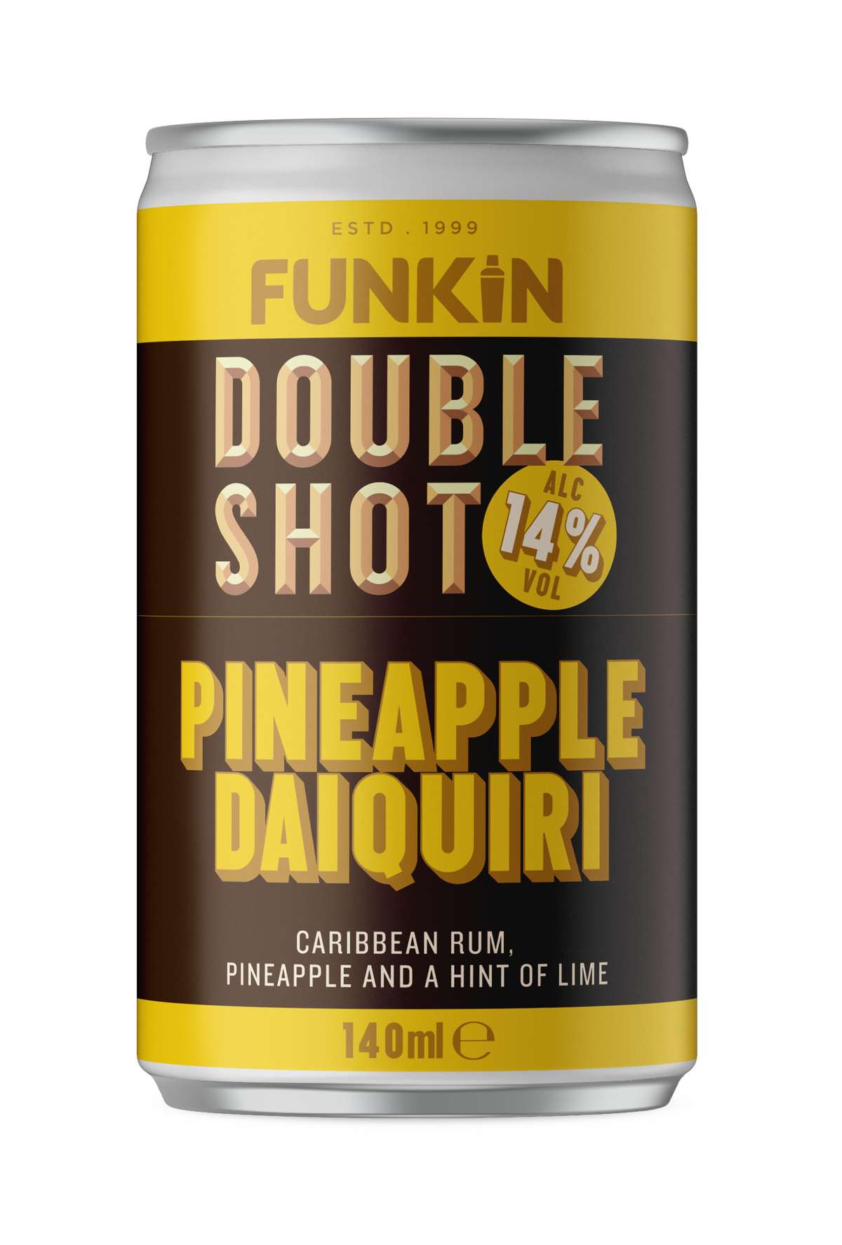 Funkin Cocktails packaging refresh for premium double-shot range