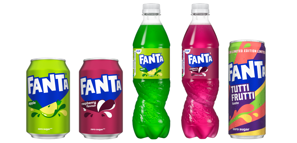 Fanta adds more fruity twists to its zero sugar range