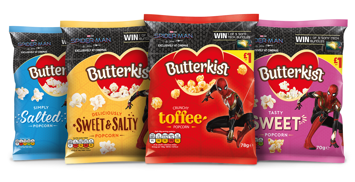 KP Snacks announces Butterkist collaboration upcoming Spider-Man movie