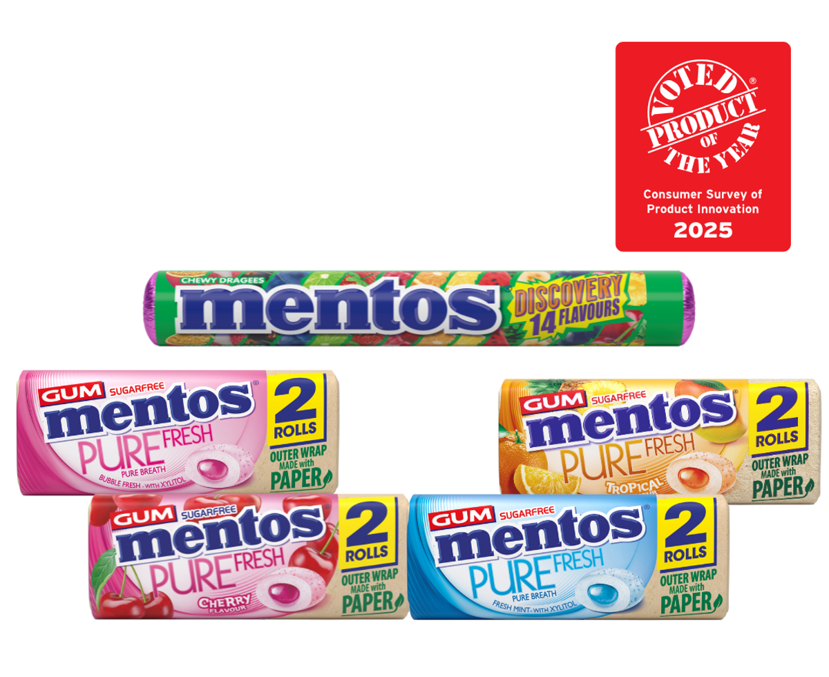 Mentos sweeps Product of the Year honours for the third year running