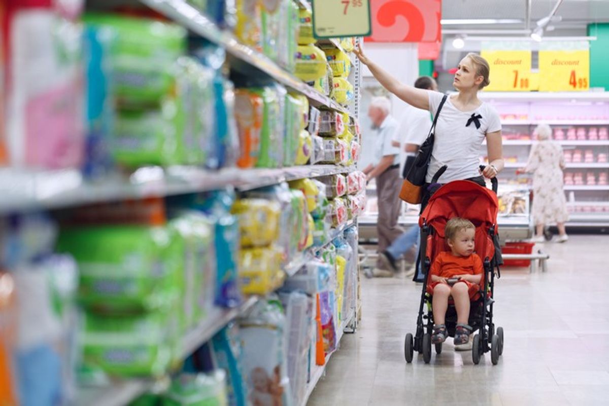 'Quarter of adults with at least one child cutting back on food shopping'