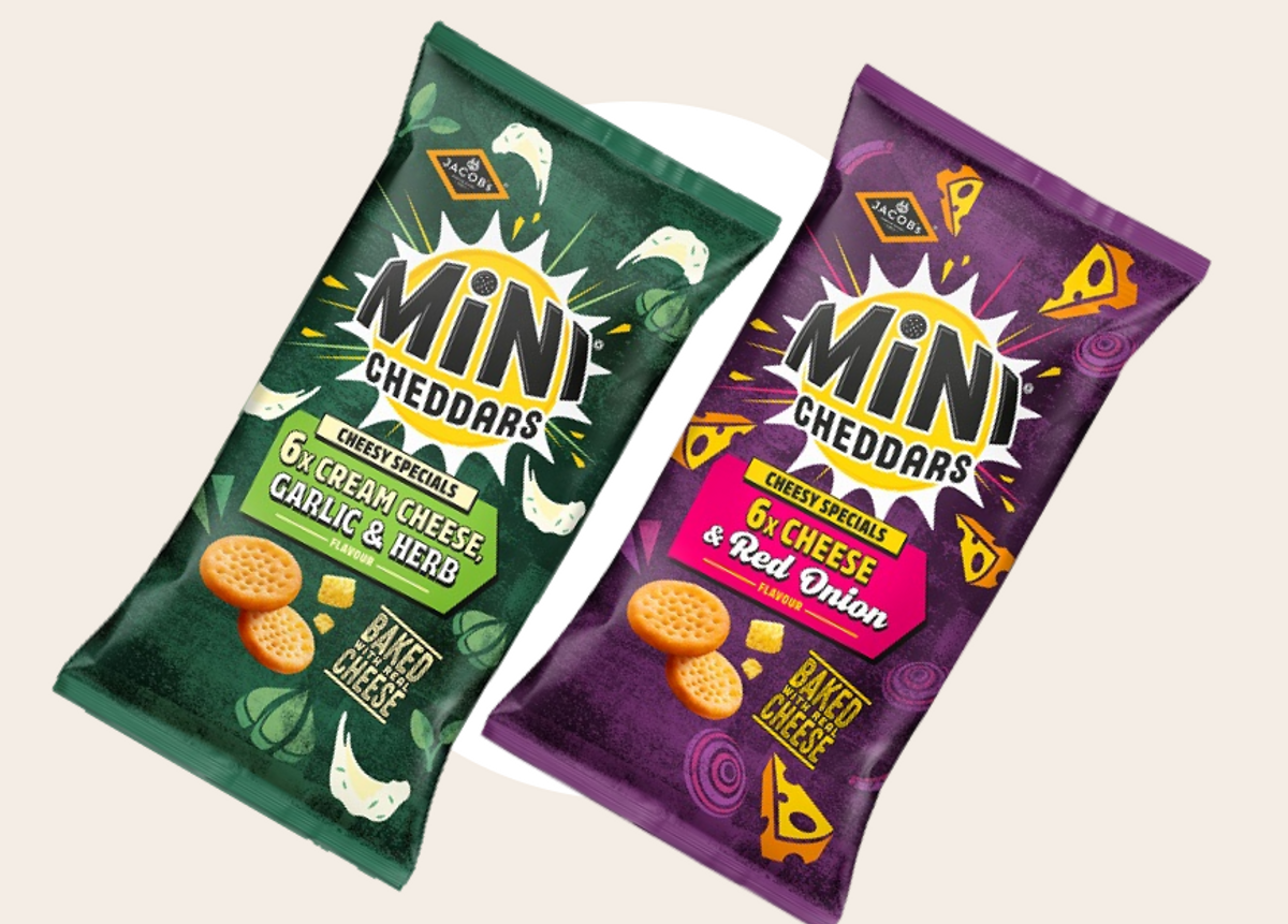 Jacob's Mini Cheddars range, baked with cheesy specials