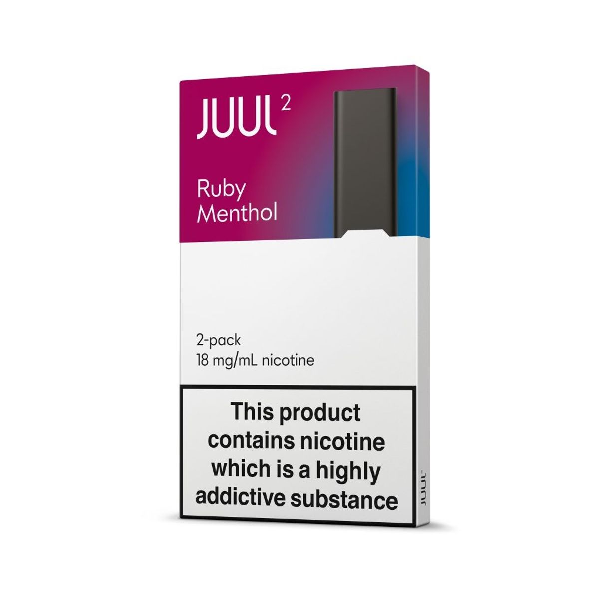 JUUL2 Ruby Menthol Angled