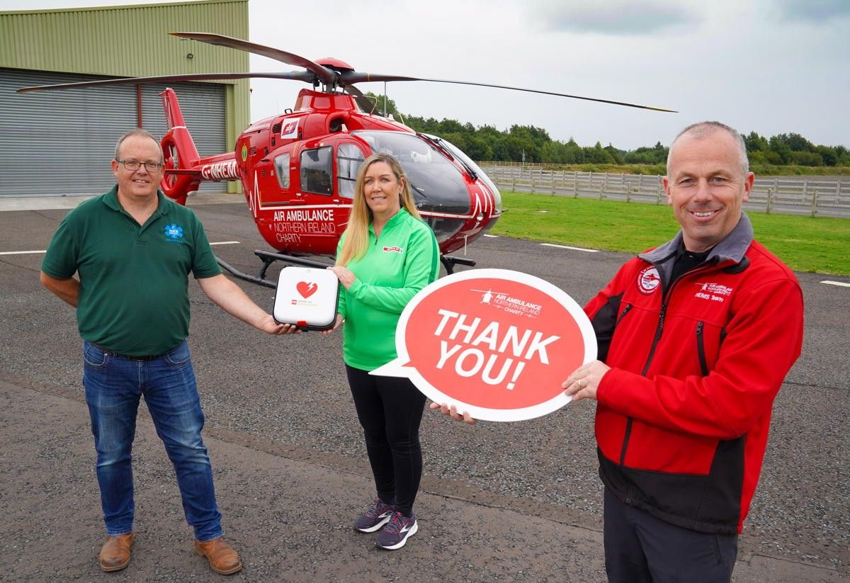 Spar NI marks Air Ambulance Week with defibrillator donation