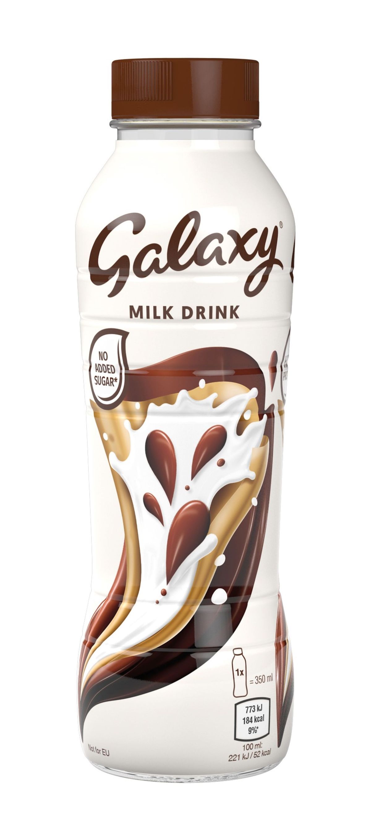 Mars Chocolate refreshes Galaxy Milk Drink packaging with a flat cap design, matching Galaxy confectionery