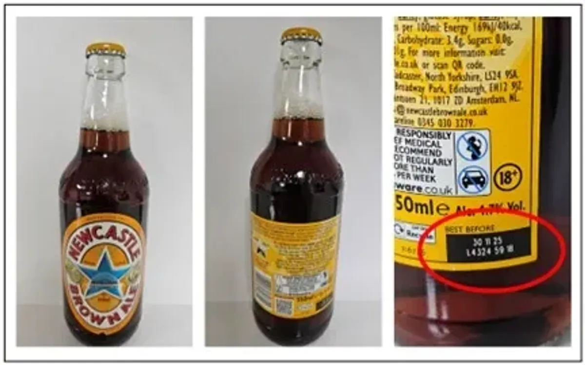 Newcastle Brown Ale bottles