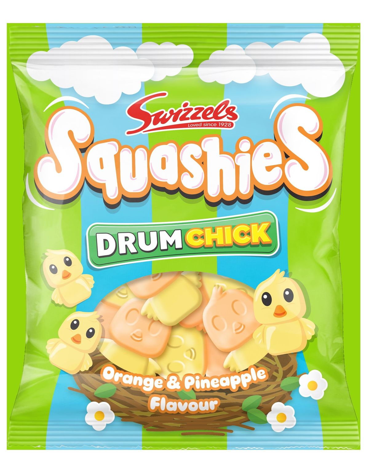 Swizzels’ Easter range, including Squashies Drumchick and Sweet Shop Favourite tubs