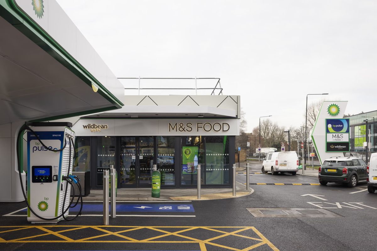 Ultra-fast EV chargers at Cromwell Road London  