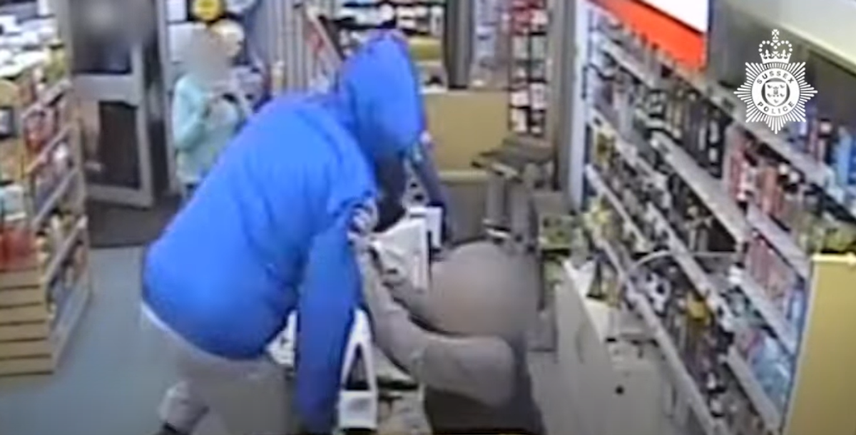 Dramatic footage shows c-store owner fighting off masked men